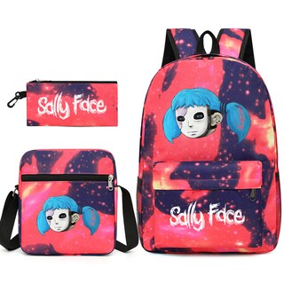 Foto 1 | Foto 1 | Set De Mochilas Sallys Faces Anime School De 3 Piezas Con Bolsa De Hombro - Venta Internacional.