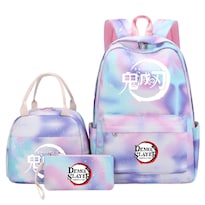 Set De Mochilas Demons Slayers Anime 3 Unidades Para Niños Mochila Escolar - Venta Internacional.