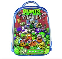 Mochila Generic Plants Zombie Para Niños Escuela Poliéster Color Azul - Venta Internacional.