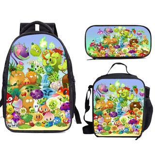Foto 1 | Foto 1 | Set De Mochilas Zombies Plants School De 3 Piezas Con Bolsa De Almuerzo Y Funda Para Bolígrafos - Venta Internacional.