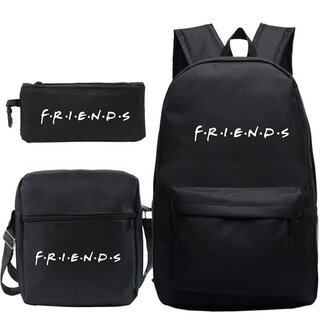 Foto 1 | Foto 1 | Set De 3 Mochilas Escolares Informales Friends Satchel Con Bolígrafo - Venta Internacional.