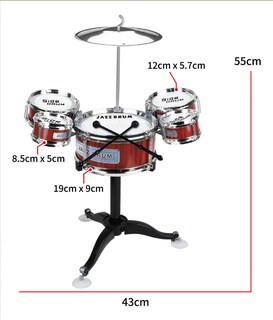 Foto 4 | Foto 4 | Set Batería Niños Musical Rojo