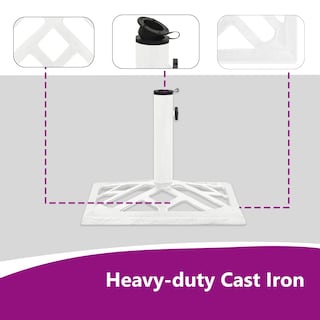 Foto 6 | Foto 6 | Base Para Sombrilla Vidaxl De Hierro Fundido Blanco 44x31 Cm - Venta Internacional.