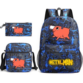 Foto 1 | Foto 1 | Juego De Mochilas 3 Unidades Mochilas Escolares De Anime Pochita Para Hombre Motosierras - Venta Internacional.