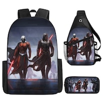 Juego De Mochilas Escolares Darths Vaders 3 Piezas Para Estudiantes - Venta Internacional.