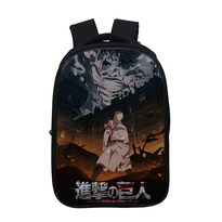 Mochila Escolar Attack On Titan Para Niños Anime 30 X 16 X 37 Cm - Venta Internacional.