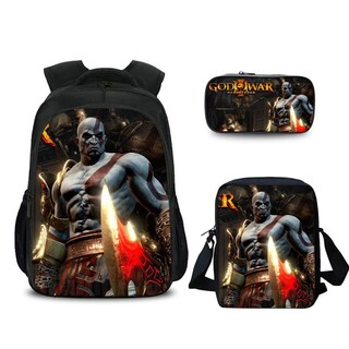 Foto 1 | Foto 1 | Set De Mochilas Gods Of Wars Anime School De 3 Piezas Con Hombro - Venta Internacional.