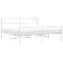 Estructura De Cama Casafoyer De Metal Con Cabecera Y Piecera King Size California - Venta Internacional.