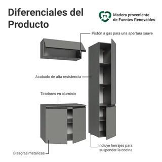 Foto 4 | Foto 4 | Mueble De Baño Completo Para Almacenaje Madesa Nice 120cm G