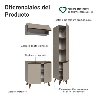 Foto 4 | Foto 4 | Mueble De Baño Completo Para Almacenaje Madesa Nice 120cm 5