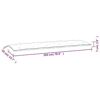 Foto 3 | Foto 3 | Juego De Cojines Para Banco De Jardín Vidaxl Color Vino Rojo 180x50x7 Cm 2 Piezas - Venta Internacional.