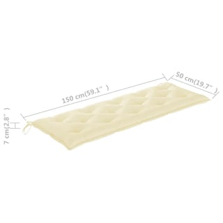 Foto 5 | Foto 5 | Cojín Sanon Para Banco De Jardín Color Blanco Crema 150 X 50 X 7 Cm Poliéster - Venta Internacional.
