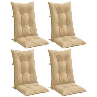 Foto 1 | Foto 1 | Conjunto De 4 Almohadones Para Sillas Con Respaldo Alto Vidaxl Melange Beige - Venta Internacional.