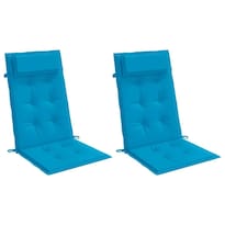 Cojines Para Silla Casafoyer Respaldo Alto En Tela Oxford Azul Claro - Venta Internacional.