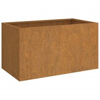 Macetero Casafoyer De Acero Corten 62x40x39 Cm Para Exterior En Color Marrón - Venta Internacional.