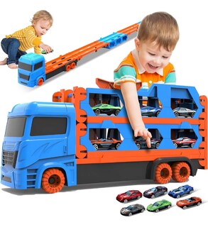 Foto 4 | Foto 4 | Camiones de Juguetes Transporte 7 en 1 Azul