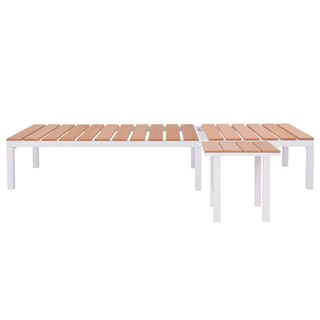 Foto 2 | Foto 2 | Conjunto De Tumbona Casafoyer De Aluminio Y Wpc En Marrón - Venta Internacional.