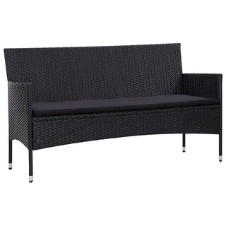Foto 2 | Foto 2 | Set De Muebles De Jardín Casafoyer En Poliratán Negro Con Cojines - Venta Internacional.