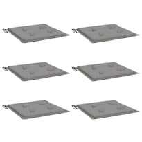 6 Cojines Para Sillas De Jardín Casafoyer De Tela Oxford Gris - Venta Internacional.