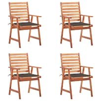 Sillas De Comedor Para Patio Casafoyer En Madera Maciza De Acacia Con Cojines - Venta Internacional.