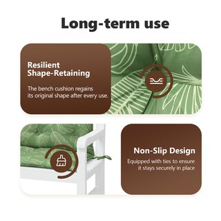 Foto 5 | Foto 5 | Cojines Para Banco De Jardín Casafoyer Con Diseño De Hojas 150x50x7cm 2 Piezas - Venta Internacional.