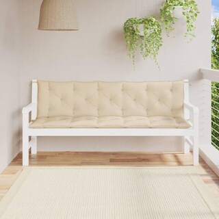 Foto 2 | Foto 2 | Cojines Para Banco De Jardín Vidaxl Beige 180x50x7 Cm 2 Piezas Oxford - Venta Internacional.