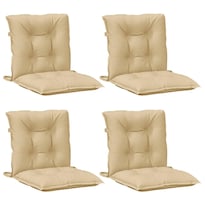 Almohadones Para Silla Vidaxl Bajo Respaldo 4 Pzas Interior/exterior Melange Beige - Venta Internacional.