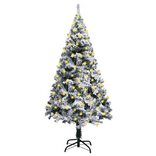 Foto 1 | Foto 1 | Árbol De Navidad Vidaxl Nevado Artificial 150 Cm Con Luces Led - Venta Internacional.