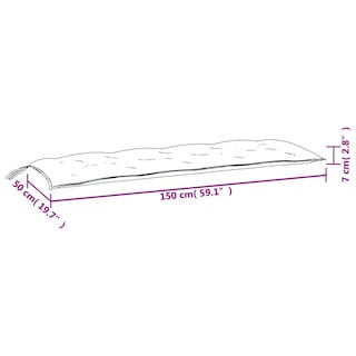 Foto 3 | Foto 3 | Juego De 2 Cojines Impermeables Azul Marino Para Banco De Jardín Vidaxl - Venta Internacional.