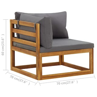 Foto 2 | Foto 2 | Sala Seccional Esquinera Casafoyer 2 Piezas Con Cojines Gris Oscuro - Venta Internacional.