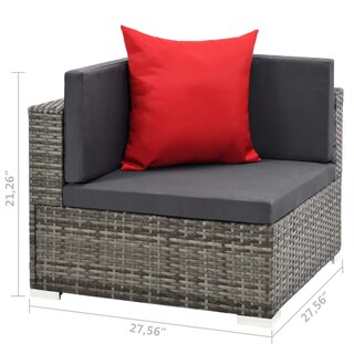 Foto 2 | Foto 2 | Conjunto De Salón De Jardín Casafoyer En Rattan Sintético Gris De 7 Piezas - Venta Internacional.
