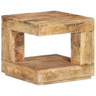 Foto 7 | Foto 7 | Mesa De Centro Vidaxl De Madera Maciza De Mango 45x45x40 Cm Estilo Rústico - Venta Internacional.