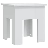 Mesa De Café Cuadrada Moderna De Acabado Brillante Blanco - Venta Internacional.
