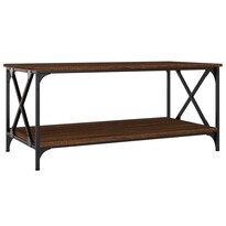 Mesa De Centro Casafoyer Nogal Marrón 100x50x45 Cm Madera Ingeniería - Venta Internacional.