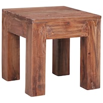 Mesa De Café Vidaxl De Madera Maciza De Caoba Recuperada 30x30x30 Cm - Venta Internacional.