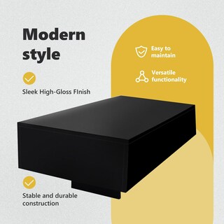 Foto 5 | Foto 5 | Mesa De Centro Casafoyer Negra Rectangular En Alto Brillo - Venta Internacional.