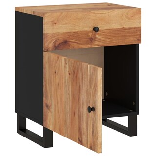 Foto 7 | Foto 7 | Mesa De Noche Revera De Madera Sólida De Acacia Y Contrachapado 50x33x60 Cm - Venta Internacional.