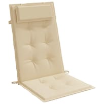 Juego De 2 Cojines Para Silla De Respaldo Alto De Tela Oxford Beige Vidaxl - Venta Internacional.