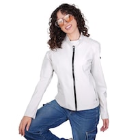 Chamarra Corta Para Mujer Con Bolsas Al Costado Greenlander Blanco