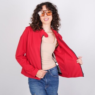 Foto 4 | Foto 4 | Chamarra Corta Para Mujer Con Bolsas Al Costado Greenlander Rojo