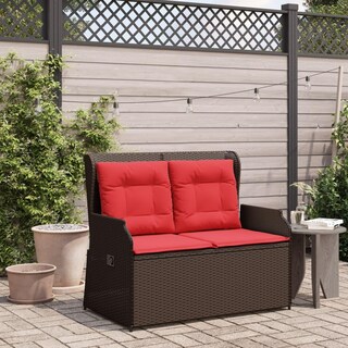 Foto 3 | Foto 3 | Banco De Patio Reclinable Vidaxl De Ratán Sintético Marrón Para 2 Personas - Venta Internacional.