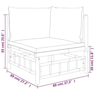 Foto 2 | Foto 2 | Conjunto De Sala De Patio Casafoyer De Bambú 3 Piezas Con Cojines - Venta Internacional.