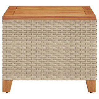 Foto 5 | Foto 5 | Mesa De Patio Casafoyer Beige De Poliratán Y Madera De Acacia 45x45x37 Cm - Venta Internacional.