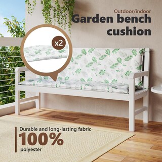 Foto 4 | Foto 4 | Cojines Para Banco De Jardín Casafoyer Con Patrón De Hojas 150x50x7 Cm 2 Piezas - Venta Internacional.