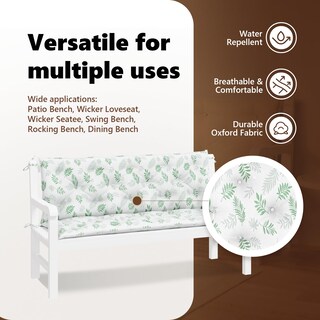 Foto 5 | Foto 5 | Cojines Para Banco De Jardín Casafoyer Con Patrón De Hojas 150x50x7 Cm 2 Piezas - Venta Internacional.