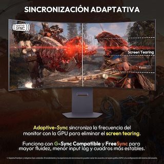Foto 3 | Foto 3 | Monitor Gamer Curvo 45'' Lg Ultragear 45gx90sa-b 0.03ms 240hz Ultra Wide Qhd Oled Usb-c Displayport 1.4 Altavoces Adaptive Sync