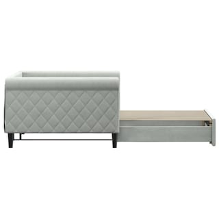 Foto 4 | Foto 4 | Sofá Cama Con Cama Nido Vidaxl En Terciopelo Gris Claro - Venta Internacional.