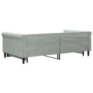 Foto 5 | Foto 5 | Sofá Cama Con Cama Nido Vidaxl En Terciopelo Gris Claro - Venta Internacional.