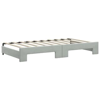 Foto 7 | Foto 7 | Sofá Cama Con Cama Nido Vidaxl En Terciopelo Gris Claro - Venta Internacional.