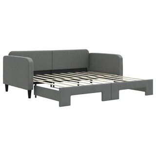 Foto 1 | Foto 1 | Cama Diván Moderna Vidaxl Con Cama Nido Estructura De Madera Maciza Gris Oscuro - Venta Internacional.